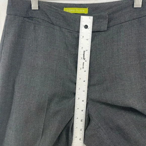 Sigrid Olsen Pants Women's Sz 6 Black Birdseye Welt Stretch Straight Dress Pants - Picture 3 of 8